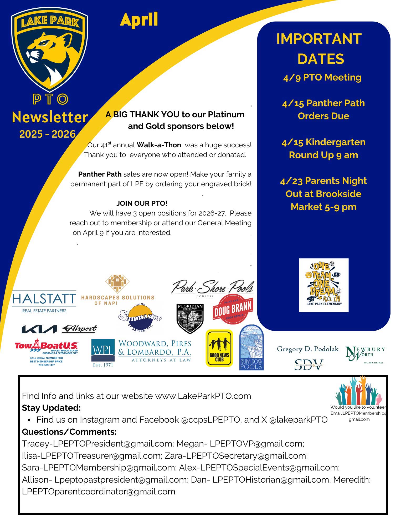 april 2026 newsletter